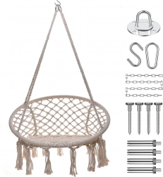 Hojdačka Bocianie hniezdo do záhradnej izby Premium - biela + montážna sada