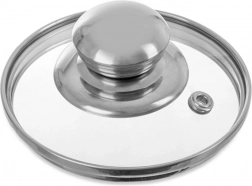 Sklenená pokrievka 10 cm s nerezovým okrajom a úchytom