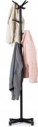 Stojanový vešiak na oblečenie, čierny kovový