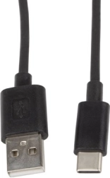 Kábel Lanberg USB-C na USB-A 1,8 m, USB 2.0, čierny - 1 kus