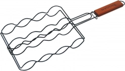 Uzamykateľný grilovací kôš na klobásy, nepriľnavý, 50 × 19 cm