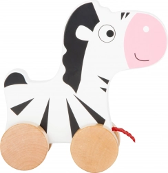 Small Foot Drevená ťahacia zebra