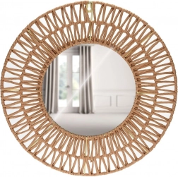 Nástenné okrúhle zrkadlo s papierovým rámom 45 cm