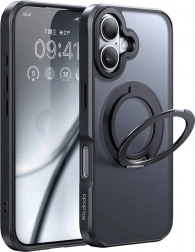 McDodo MagSafe puzdro so stojanom pre iPhone 16 čierne