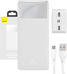 powerbanka Baseus Bipow 30000 mAh, 15 W, biela