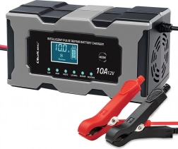 Mikroprocesorová nabíjačka 12 V 10 A s funkciou opravy pre akumulátory AGM, GEL a LiFePO4 s LCD