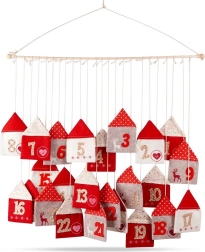 Filcový závesný adventný kalendár 70 × 60 cm