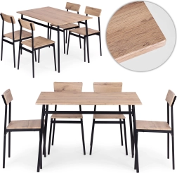Jedálenský set stôl a 4 stoličky ModernHome MALMO