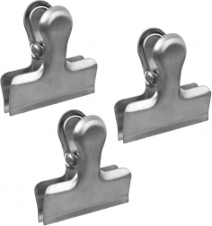 Klipy na vrecúška na korenie, nerez, 3 ks