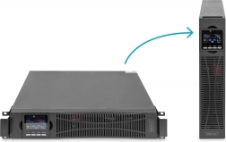 UPS online do 19" racku s LCD, 1000 VA / 1000 W, 8x C13, USB, RS232, RJ45