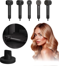 Multifunkčný fén na vlasy 5v1 s ionizáciou, čierny