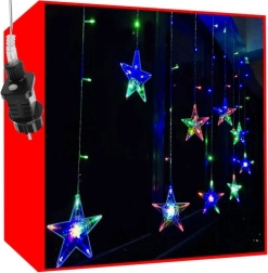 Svetelný záves s hviezdičkami 108 LED viacfarebný