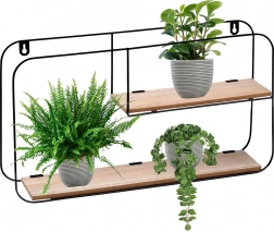 Nástenná kovová polica 52 × 10,5 × 29 cm