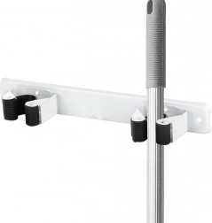 Nástenný dvojitý držiak na mop, metlu a náradie