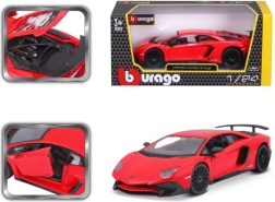 Bburago Lamborghini Aventador SV Coupe 1:24 červený