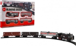 Plastový vláčik so svetlom a zvukom na batérie s koľajami 104 × 68 cm