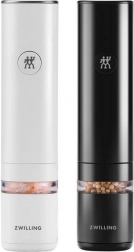 Súprava 2 elektrických mlynčekov na korenie ZWILLING Enfinigy, čierny a biely