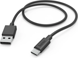 Nabíjací a dátový kábel Hama USB-A na USB-C 1 m čierny