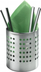 Nerezový odkvapkávač a stojan na kuchynské náradie, strieborný