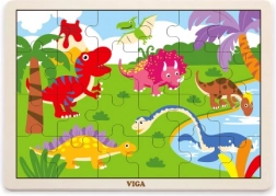Drevené puzzle dinosaury 24 dielikov