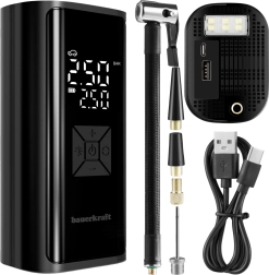 Elektrická prenosná vzduchová pumpa 150 PSI s powerbankou 6000 mAh a LED svietidlom