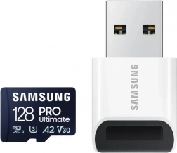 pamäťová karta samsung microsdxc pro ultimate 128 gb, 200 mb/s, uhs-i u3 v30 a2