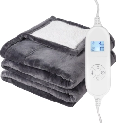 Obojstranná elektrická deka 160 × 180 cm s diaľkovým ovládaním a reguláciou teploty