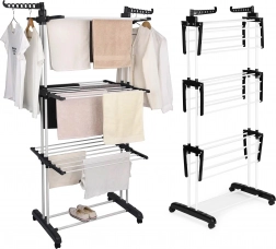 Zvislá sušička na prádlo s kolieskami, skladacia, ModernHome