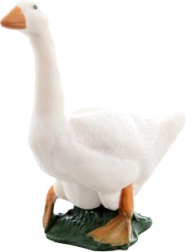 Plastová figúrka husa na trávniku 6 × 7 cm
