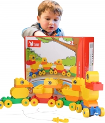 stavebnica rodinka kačiek na šnúrke (28 dielikov)