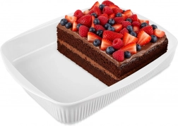 Porcelánová zapekacia misa biela 36,5 × 30 × 6 cm, 4 l