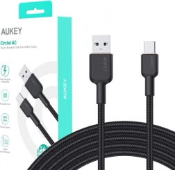 AUKEY nylonový USB-C na USB-A kábel 1.8m
