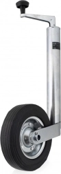 nájazdové oporné koleso pre príves 150 kg, výškovo nastaviteľné 46–78 cm, plná guma, pozinkovaná oceľ