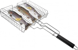 Oceľový uzatvárateľný grilovací kôš 61 × 32 cm