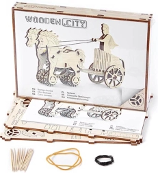 Wooden City 3D drevené mechanické puzzle Rímsky voz