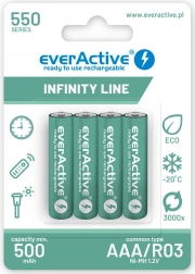 Akumulátory AAA R03 550 mAh – ready to use Infinity Line (4 ks)
