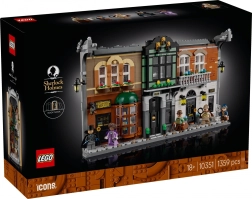 Lego Icons Sherlock Holmes: knižný výklenok (book nook)