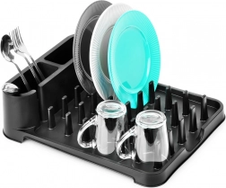 Čierny odkvapkávač na riad 41 × 32,5 × 11 cm Vilde