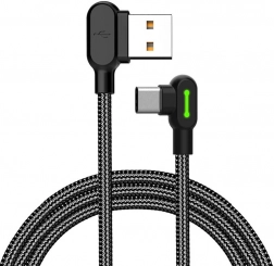 Uhľový USB-C kábel Mcdodo s LED indikátorom, 3 m