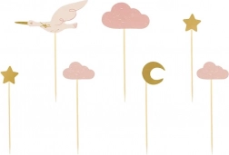 Dekorácie na muffiny – bocian