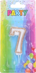 Párty sviečka číslo 7 – zlatá