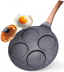 Granitová panvica na vajcia so 4 otvormi BLACK&WOOD 26 cm