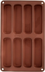 Silikónová forma na piškóty hnedá 28 × 17 × 2 cm