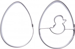 Sada vykrajovačiek vajíčko z nehrdzavejúcej ocele 5,5 cm, 2 ks