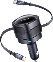 Autonabíjačka Baseus s duálnymi USB-C 60 W čierna