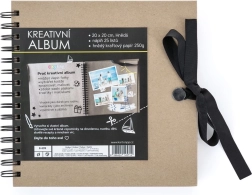 Kreatívny album hnedý 20,5 x 20,5 cm