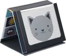 Petit Collage Čas na brušku - zrkadielko s obrázkami Peekaboo