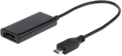 Adaptér MHL micro USB na HDMI s USB napájaním, 16 cm