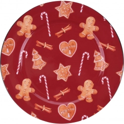 Vianočný červený podtácek pod tanier 33 cm