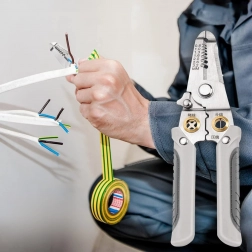 Multifunkčné kliešte na odizolovanie a krimpovanie káblov 0,8–3,2 mm 7 v 1